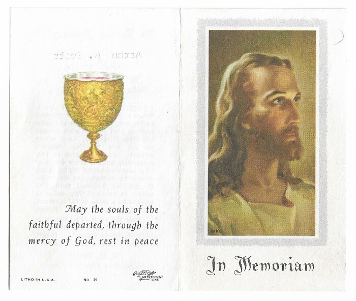 Front and back of item